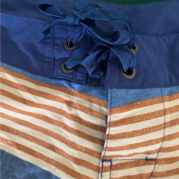 Patagonia 5" Wavefarer Board Shorts Fitz Stripe Pink/Navy Women’s Size2 - Picture 3 of 6